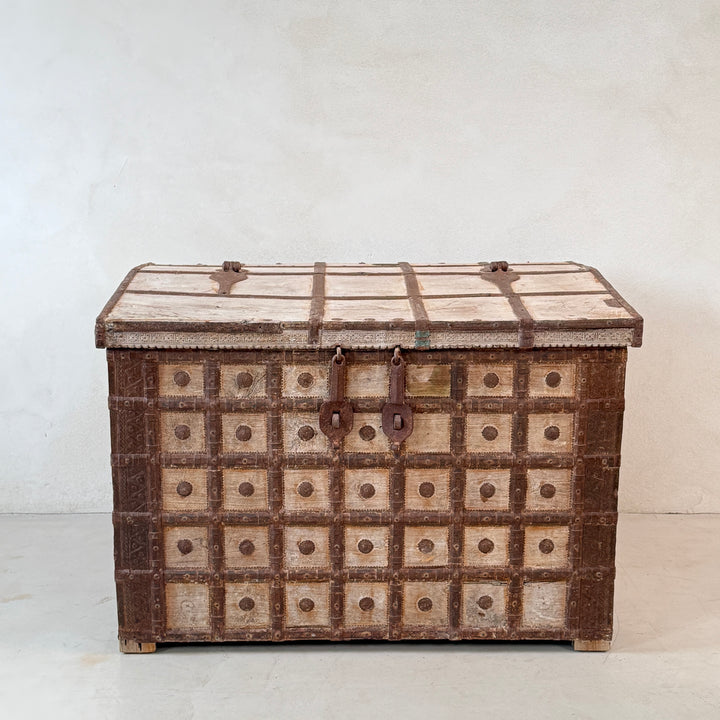 Antique 19th Century Indian Teak Dowry Chest | Laili