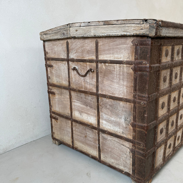 Antique 19th Century Indian Teak Dowry Chest | Laili