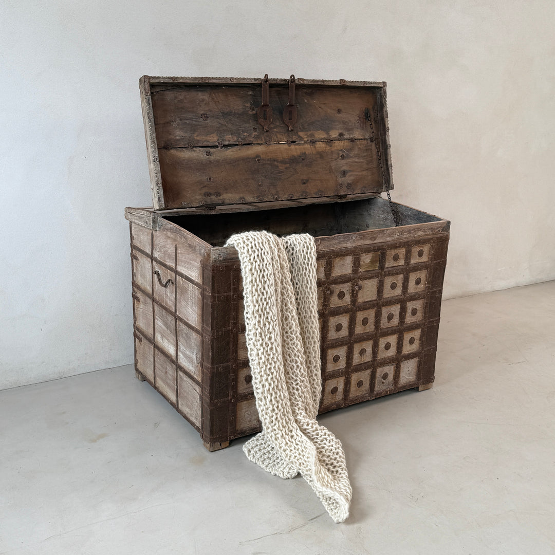 Antique 19th Century Indian Teak Dowry Chest | Laili