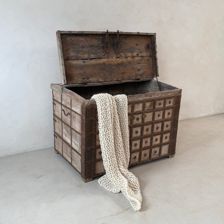 Antique 19th Century Indian Teak Dowry Chest | Laili