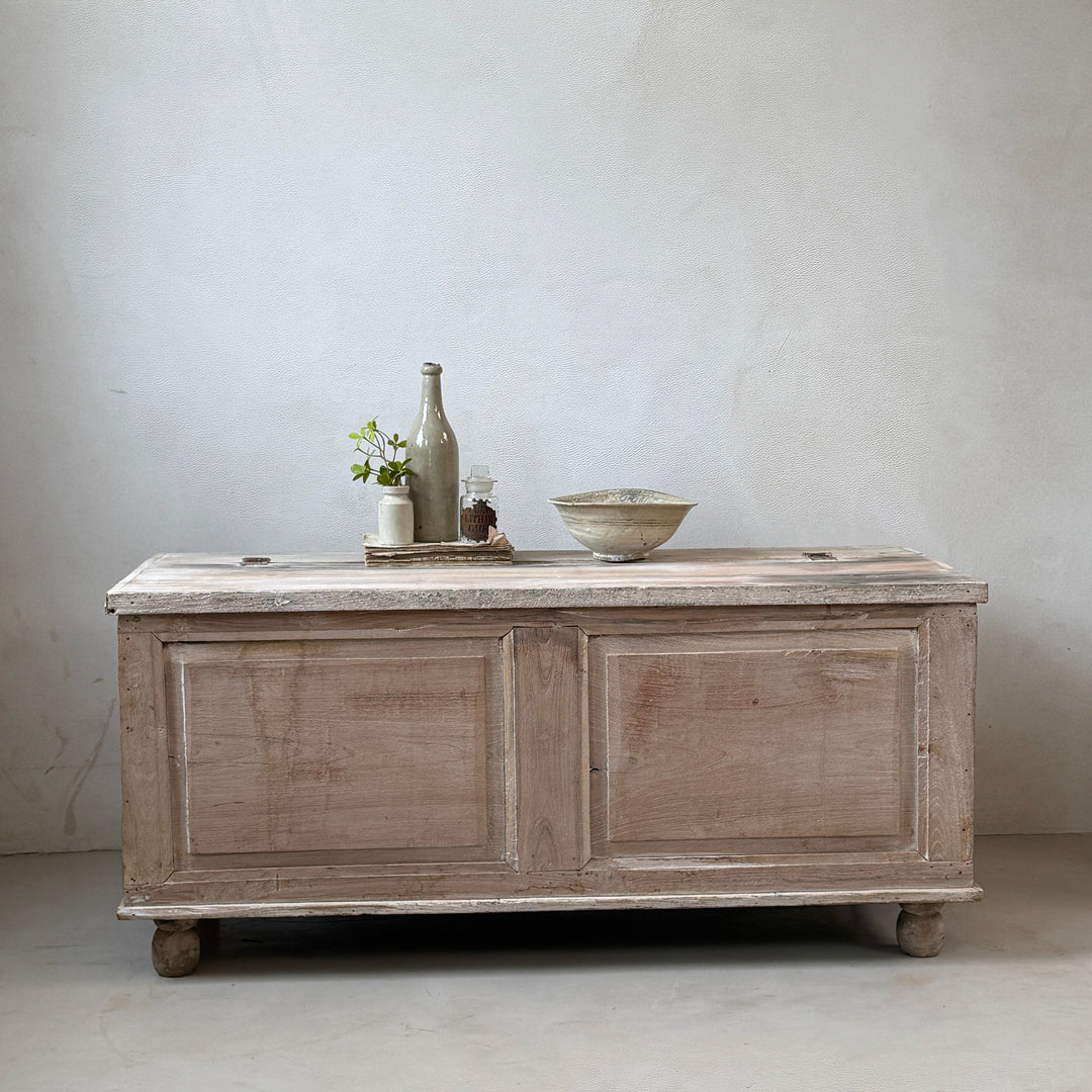 Antique Bleached Teak Blanket Box | Gita