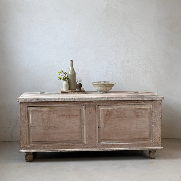 Antique Bleached Teak Blanket Box | Gita