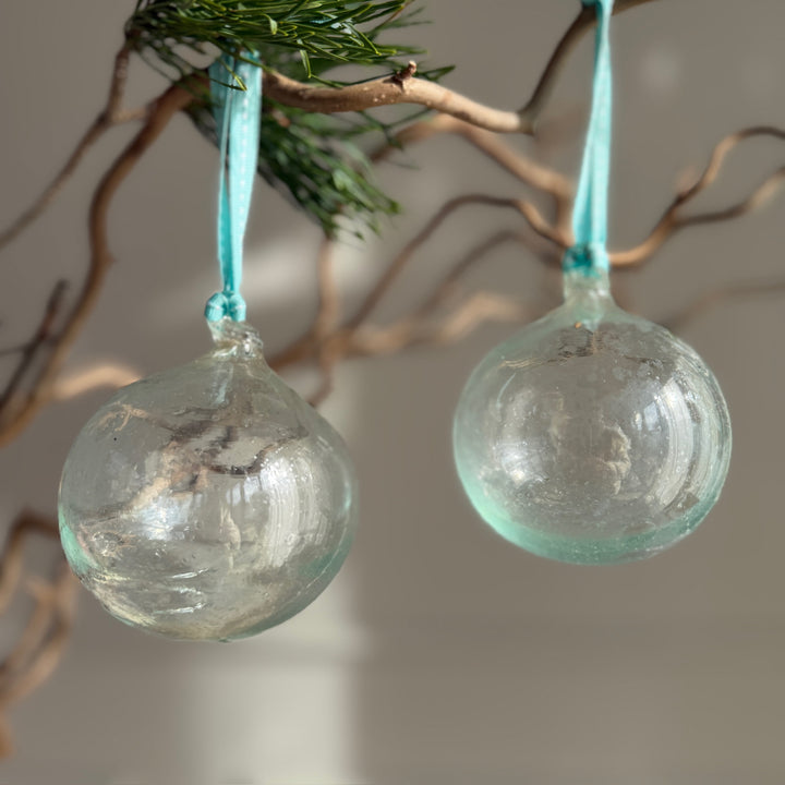 Hand Blown Glass Bauble | Clear
