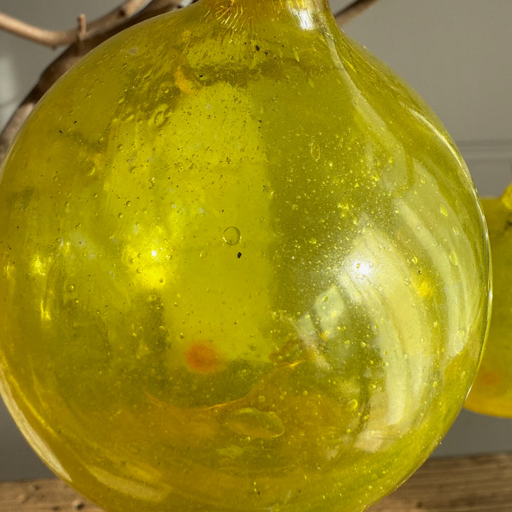 Hand Blown Glass Bauble | Yellow