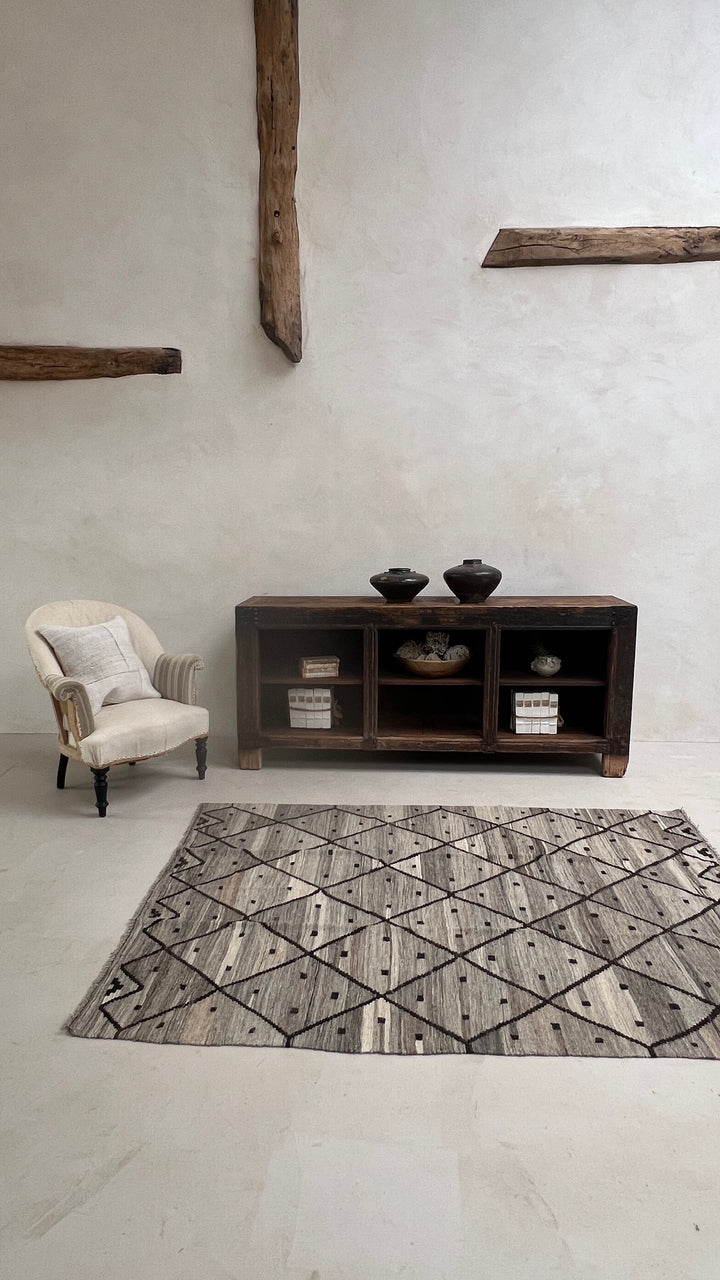 Antique Rustic Open Cabinet | Etna