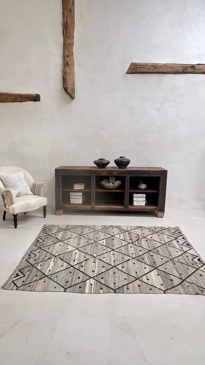 Antique Rustic Open Cabinet | Etna