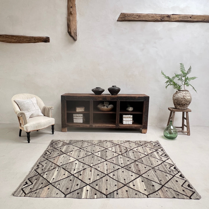 Antique Rustic Open Cabinet | Etna