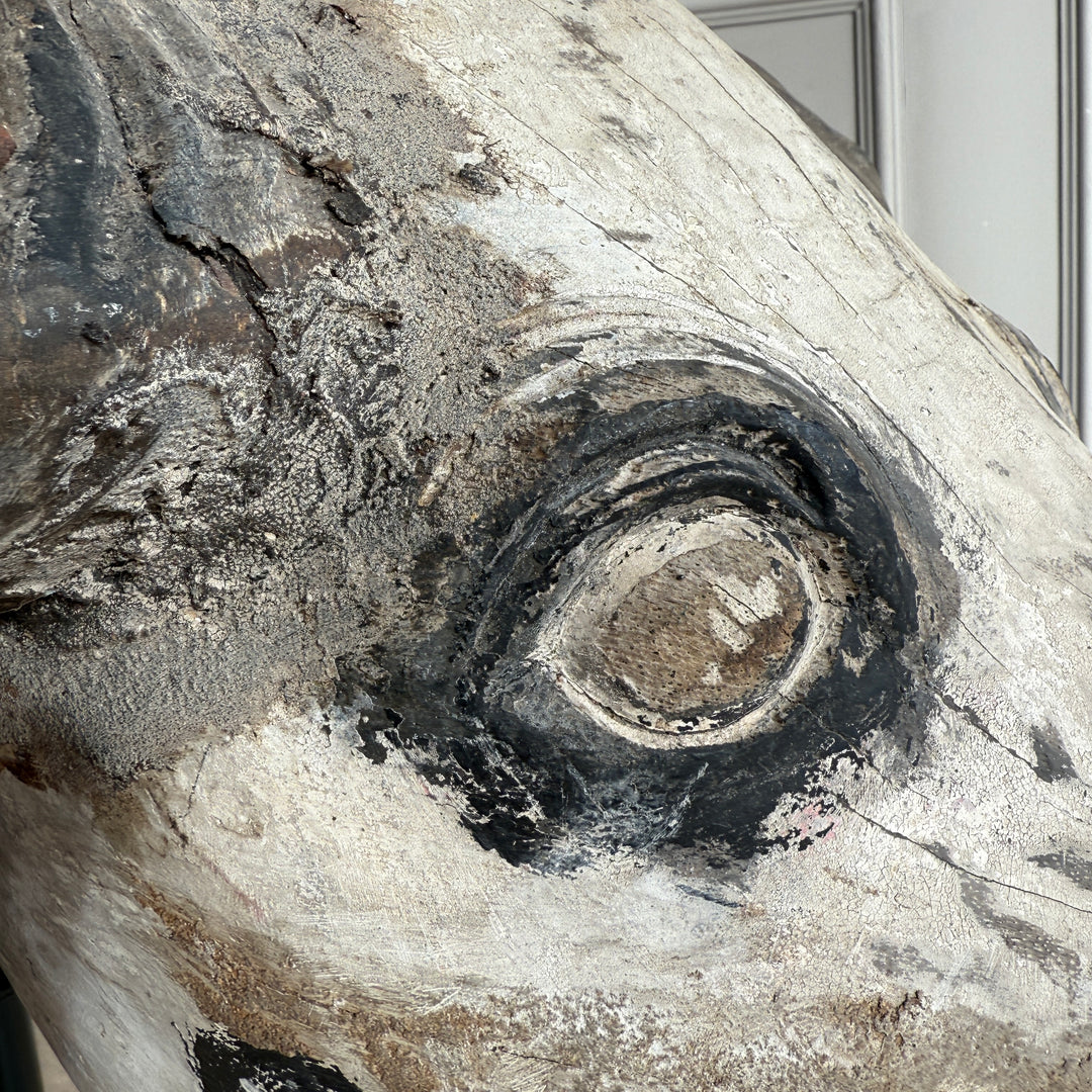 Large Antique Water Buffalo Head Sculpture