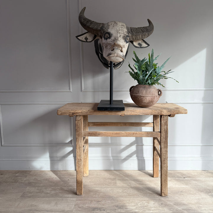 Large Antique Water Buffalo Head Sculpture