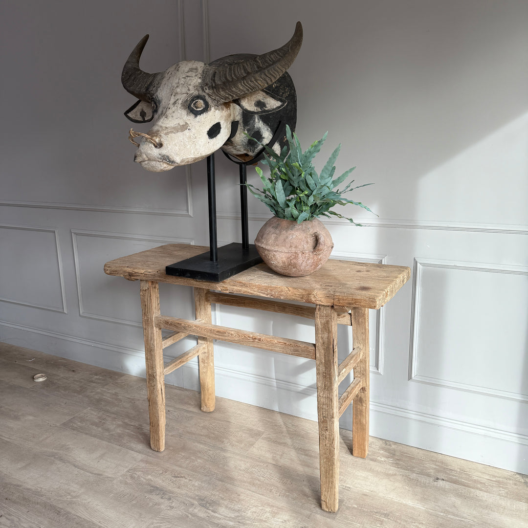 Large Antique Water Buffalo Head Sculpture