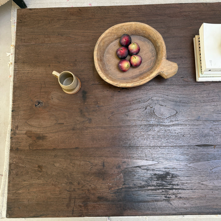 Extra large antique teak coffee table Marcelle