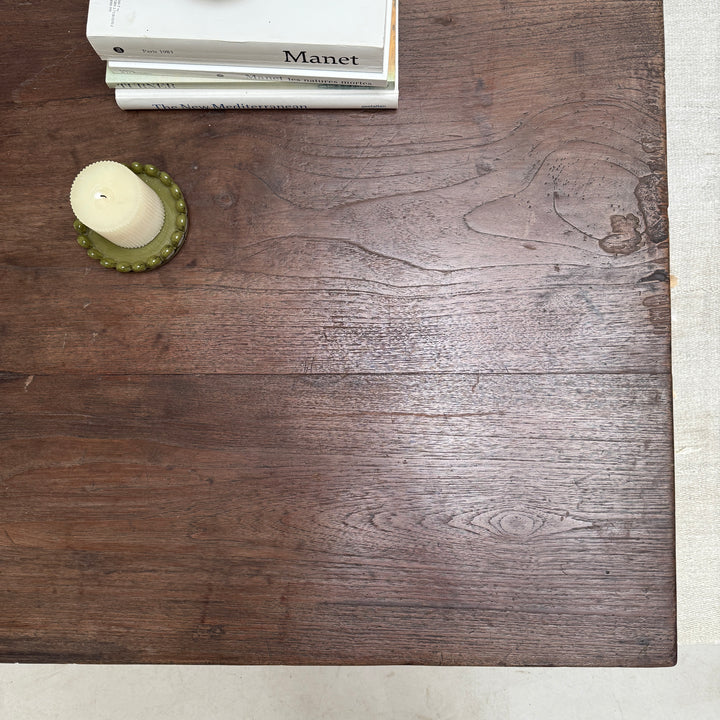 Extra large antique teak coffee table Marcelle