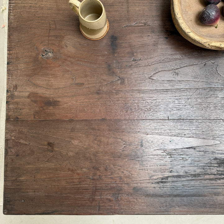 Extra large antique teak coffee table Marcelle