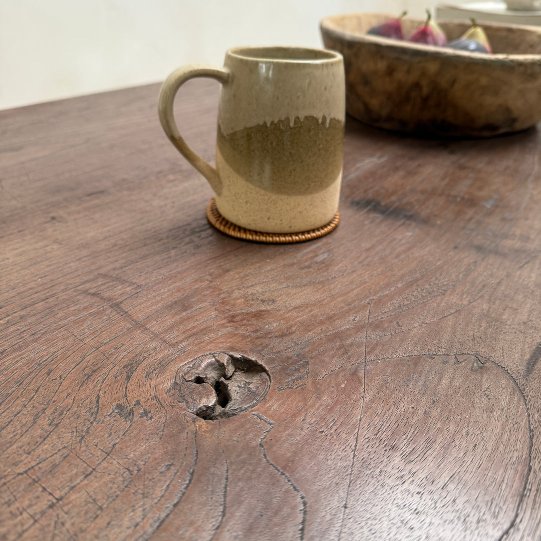 Extra large antique teak coffee table Marcelle