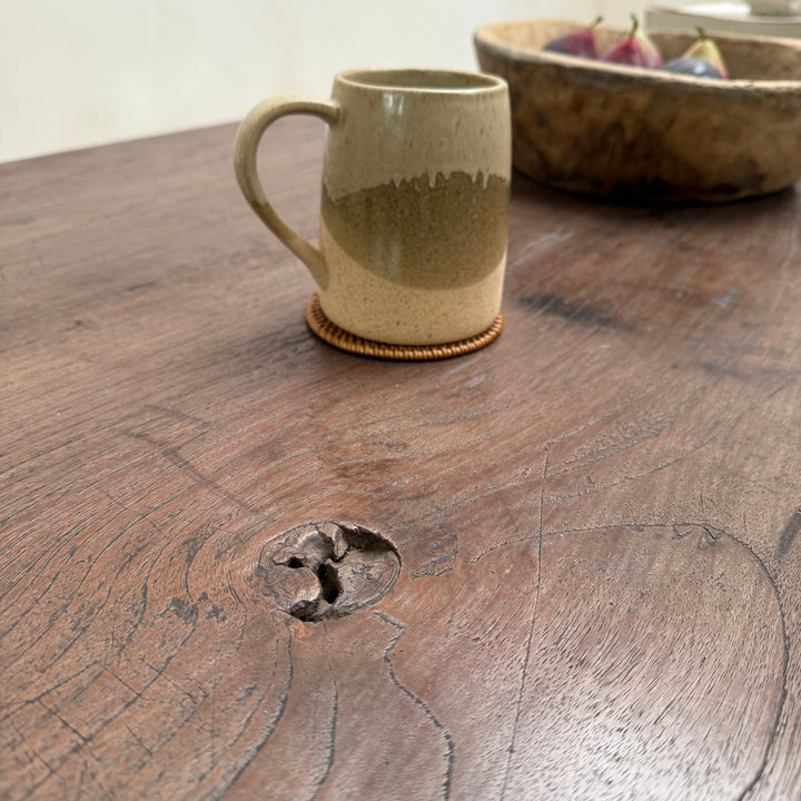 Extra large antique teak coffee table Marcelle