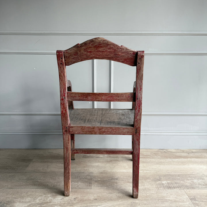 Primitive weathered antique armchair | Annisa