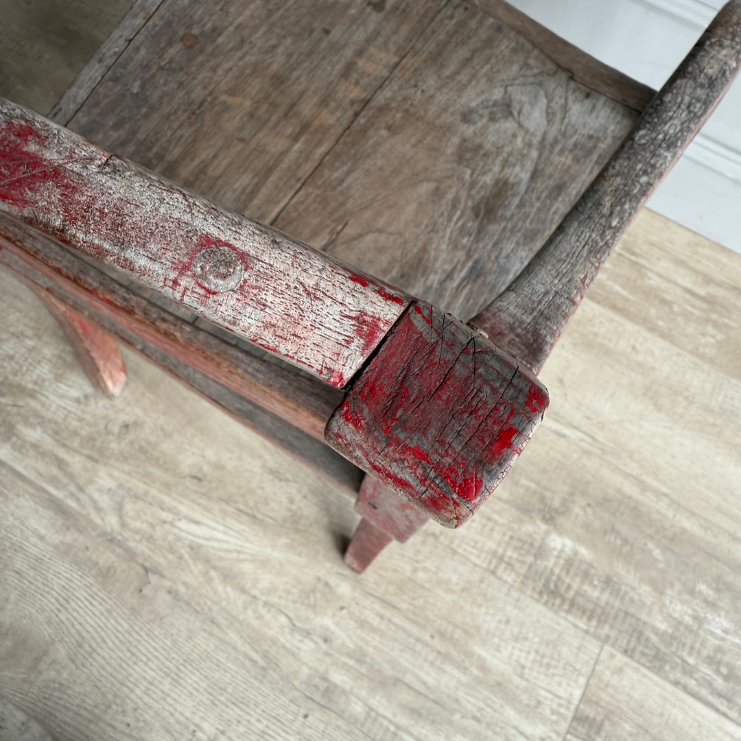 Primitive weathered antique armchair | Annisa