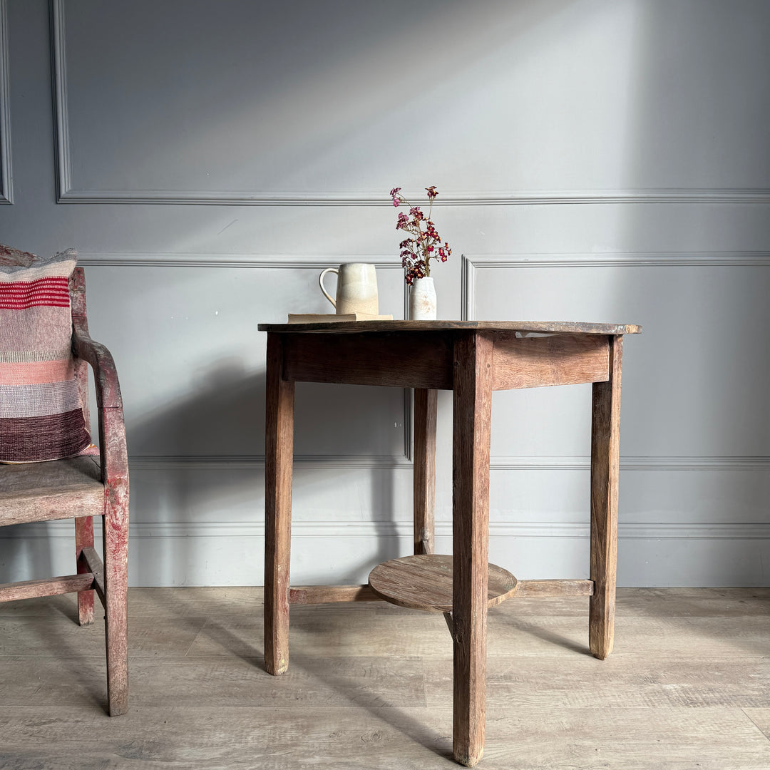 Mid century round side table | Surya