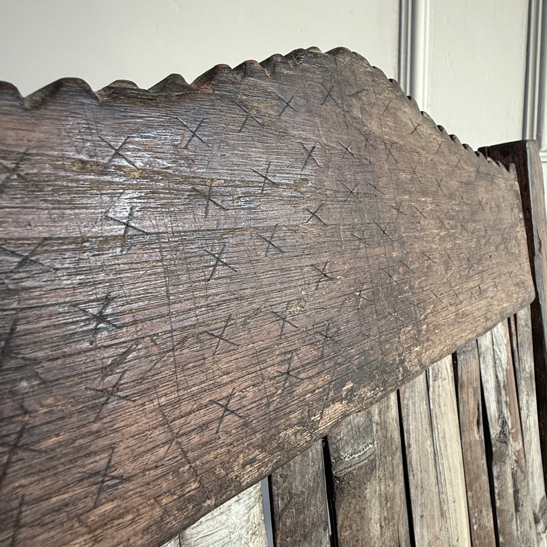 Vintage teak Seat with bamboo slats | Kirana