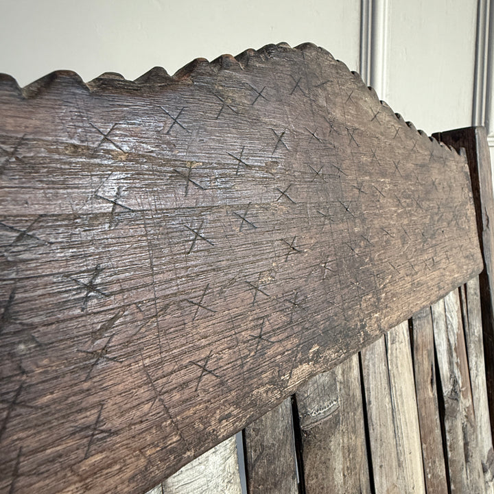 Vintage teak Seat with bamboo slats | Kirana