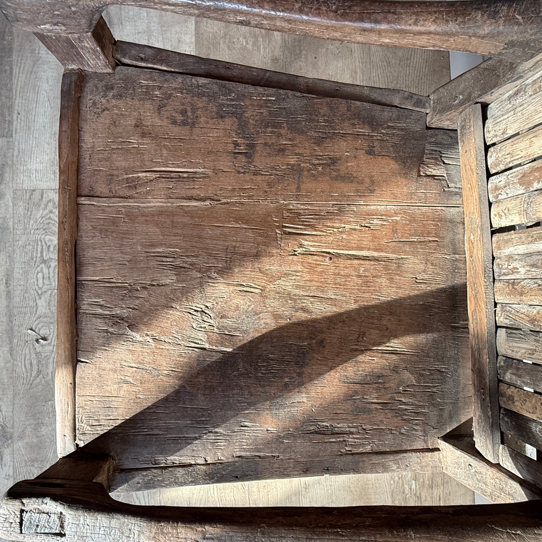 Vintage teak Seat with bamboo slats | Kirana