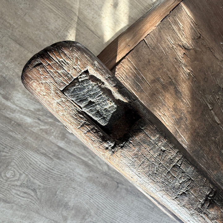 Vintage teak Seat with bamboo slats | Kirana