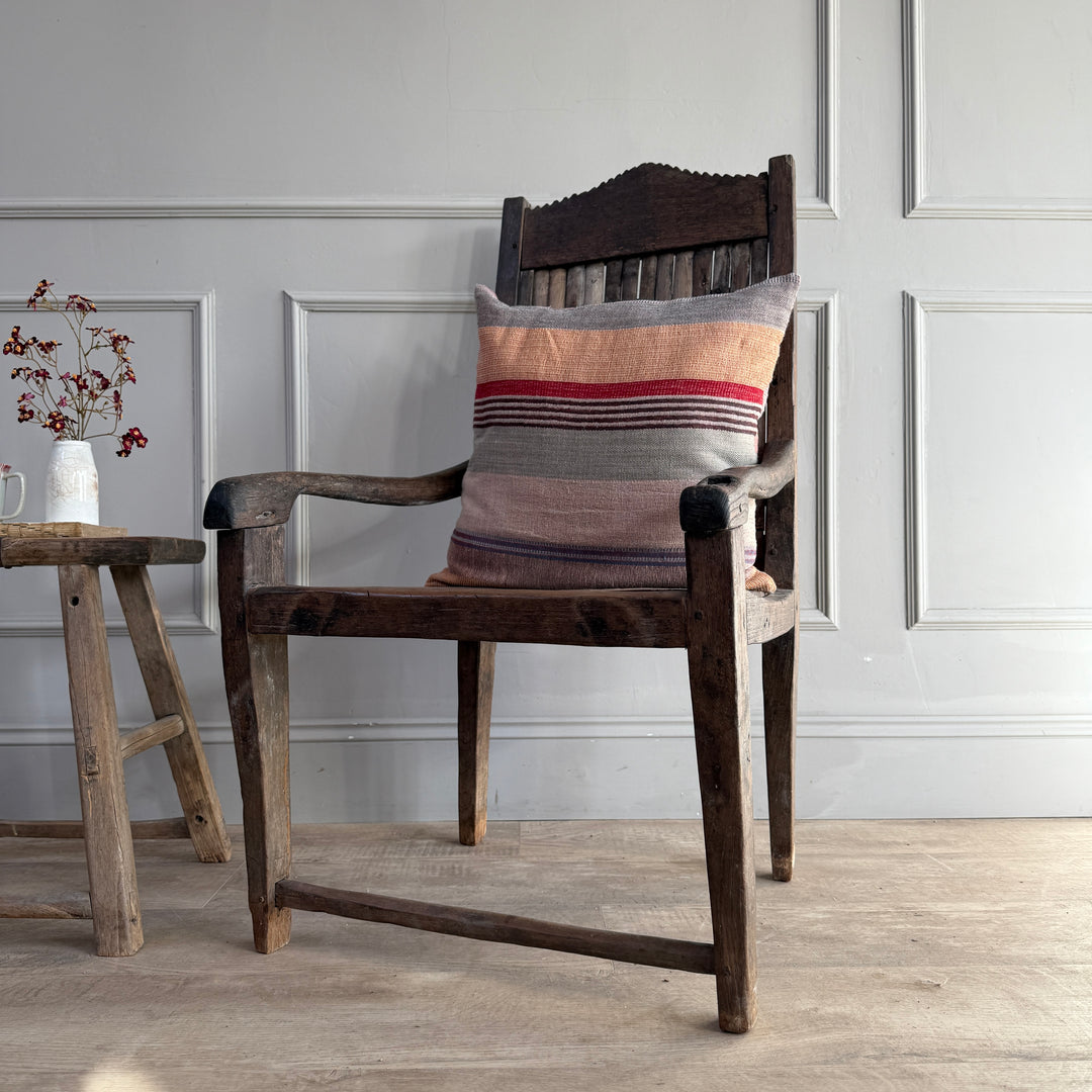 Vintage teak Seat with bamboo slats | Kirana