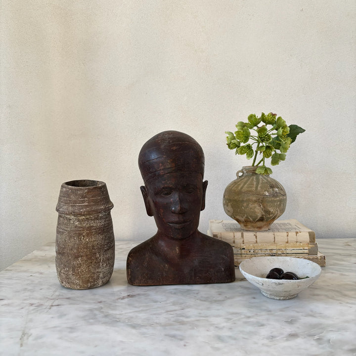 Antique wooden bust of man | Madi