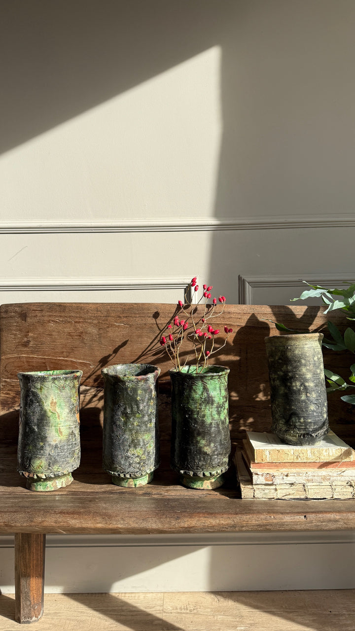 Moroccan Tamegroute Rustic Glazed Vase