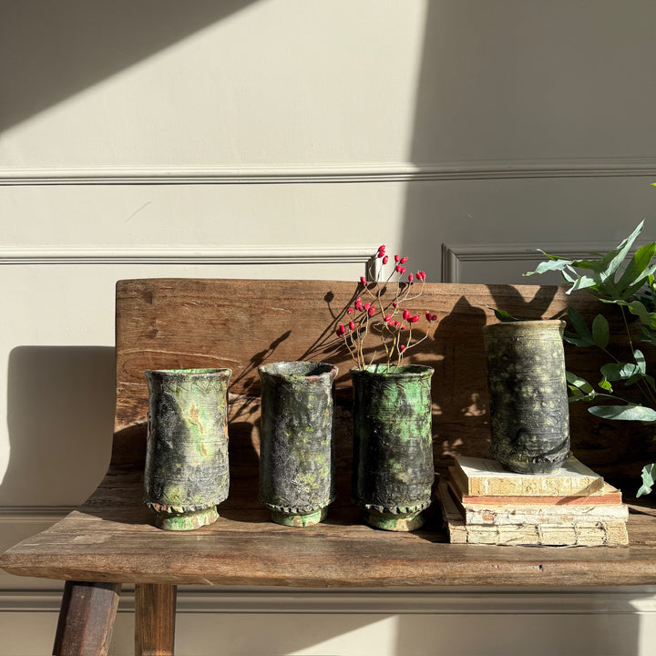 Moroccan Tamegroute Rustic Glazed Vase