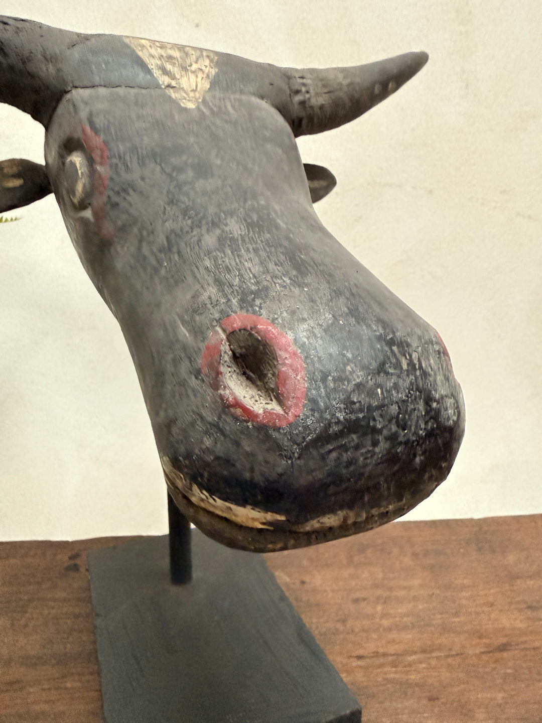 Antique Cow Head Sculpture