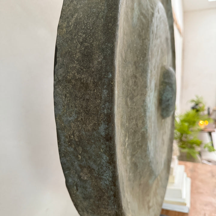Extra Large Antique Gong on Stand | Sulawesi