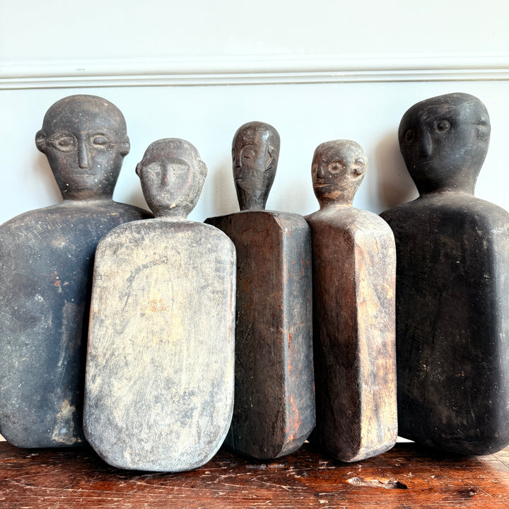 Primitive Wooden Figure | Cotton Pounding Board