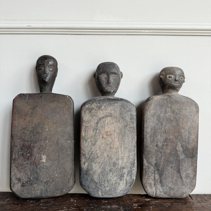 Primitive Wooden Figure | Cotton Pounding Board