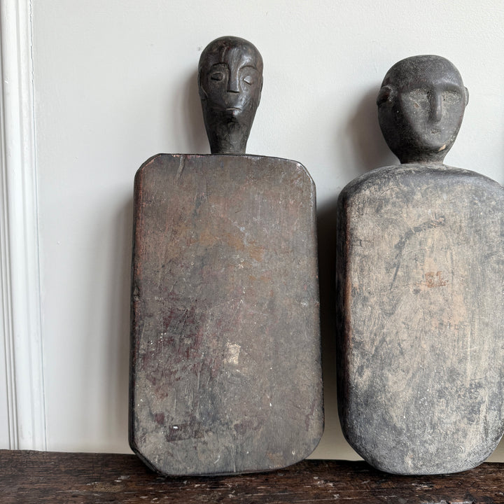 Primitive Wooden Figure | Cotton Pounding Board