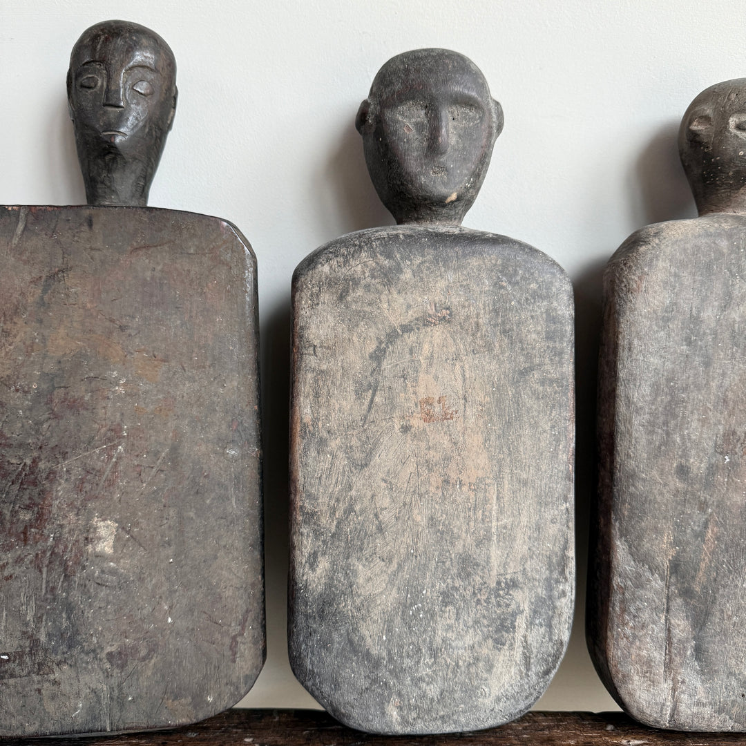 Primitive Wooden Figure | Cotton Pounding Board