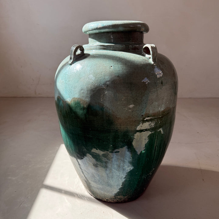 Large Vintage Urn | Emerald