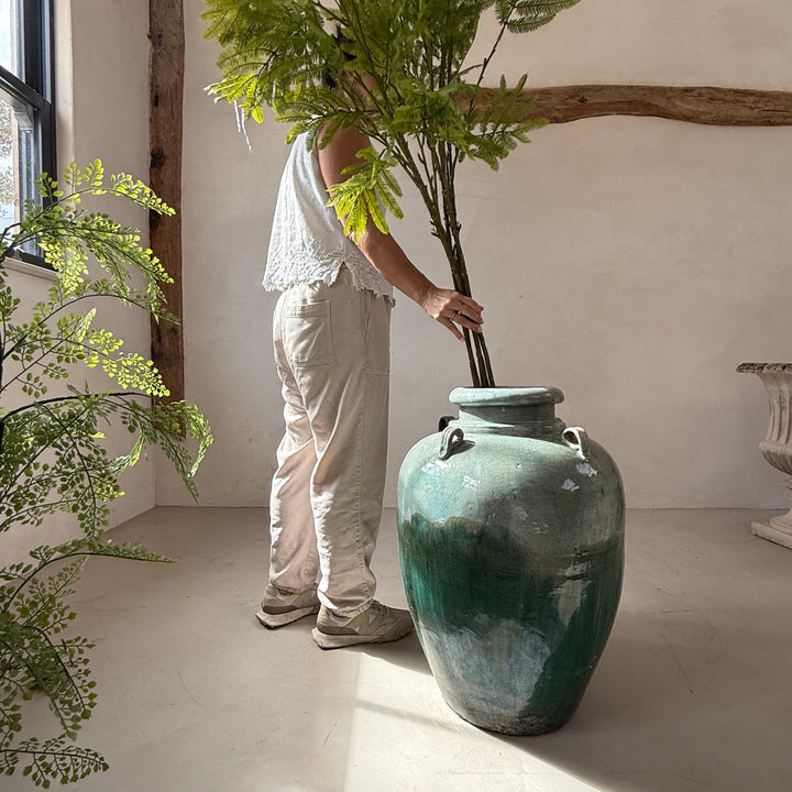 Large Vintage Urn | Emerald