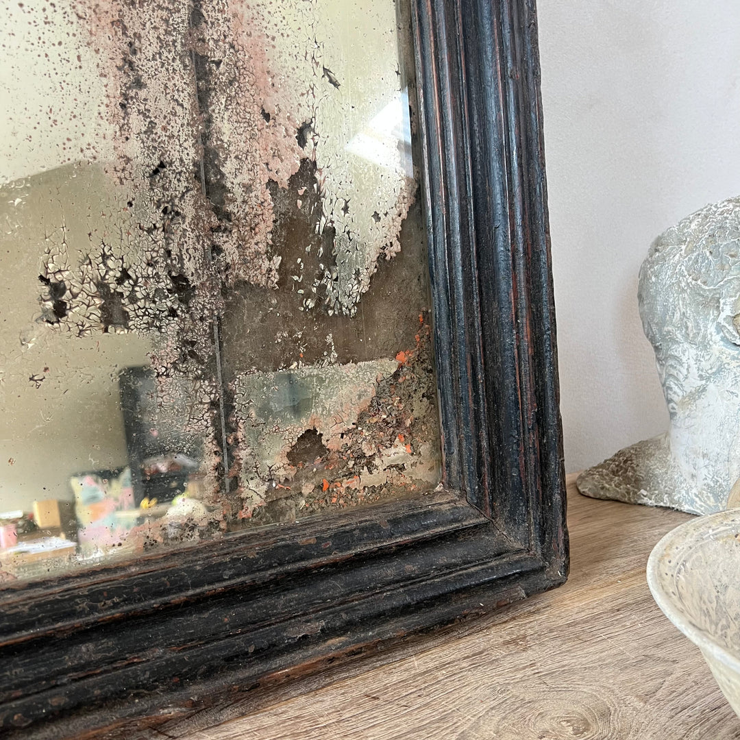 Large Antique Foxed Mirror | Ada