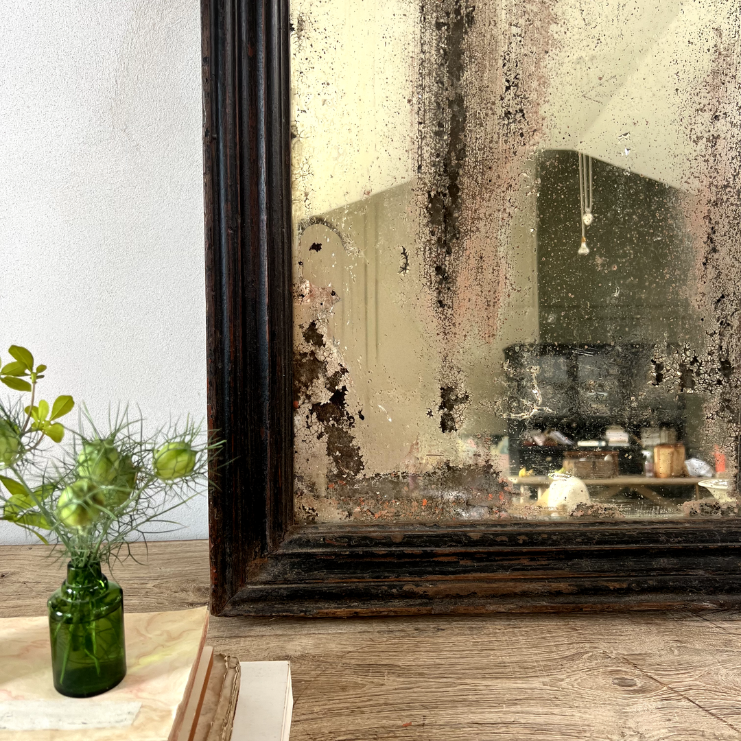 Large Antique Foxed Mirror | Ada