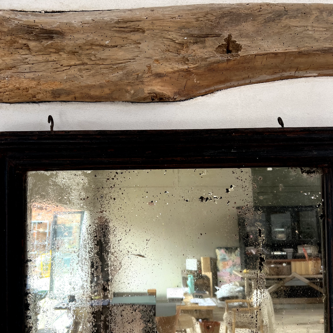 Large Antique Foxed Mirror | Ada