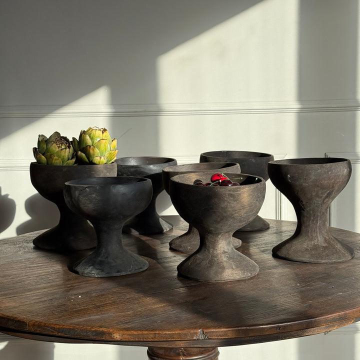 Dark Ironwood turned bowl on foot