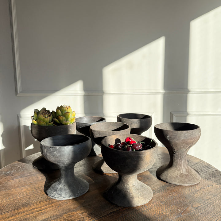 Dark Ironwood turned bowl on foot