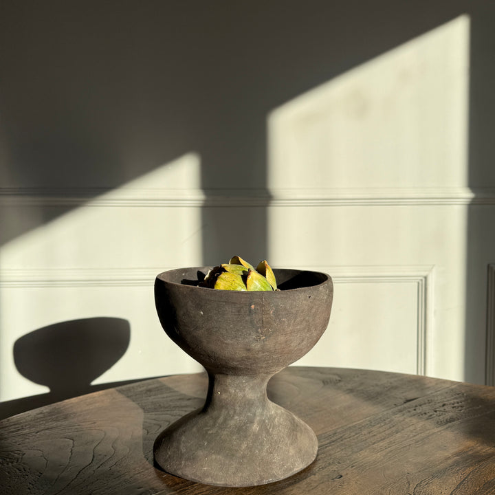 Dark Ironwood turned bowl on foot