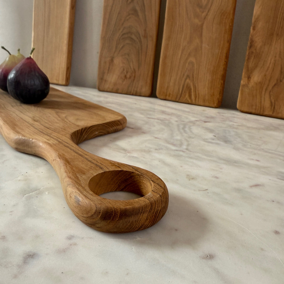 Long Teak Charcuterie Board