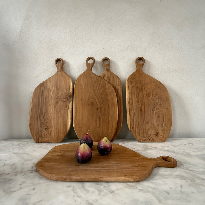 Large Teak Asymmetric Breadboard