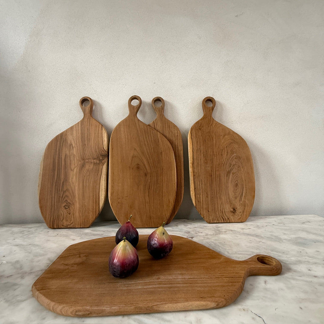 Large Teak Asymmetric Breadboard