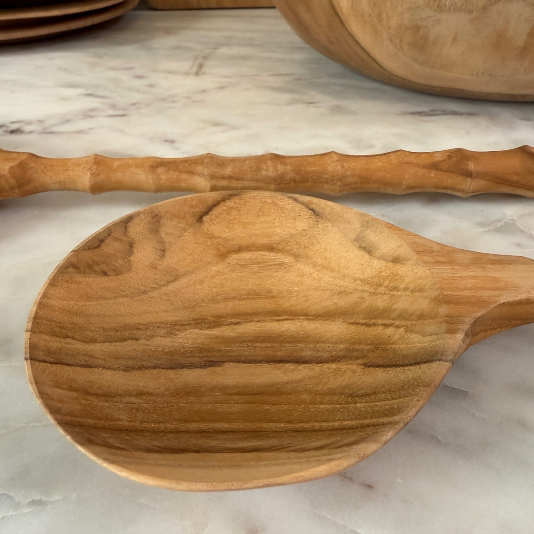 Teak Salad Server Set