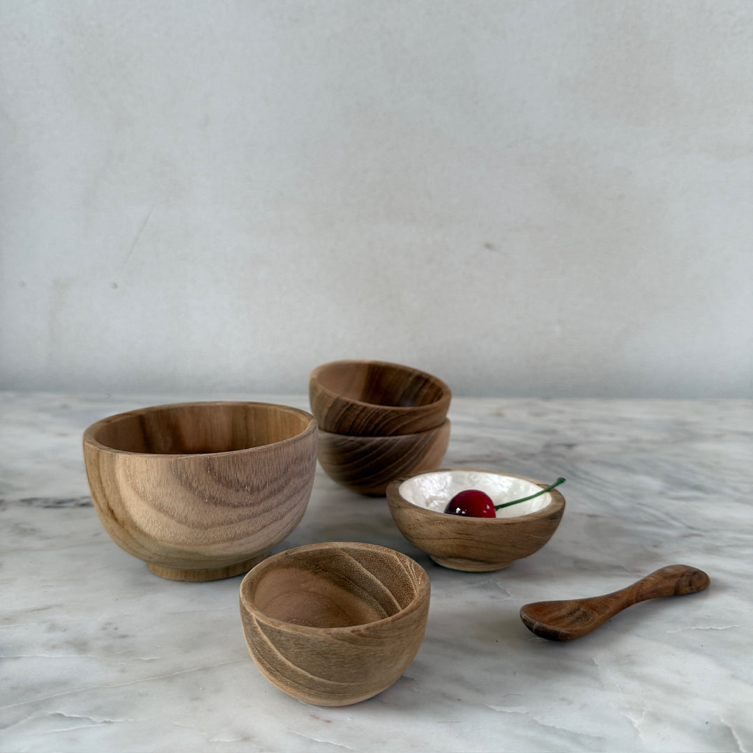 Small Teak Wood Bowls