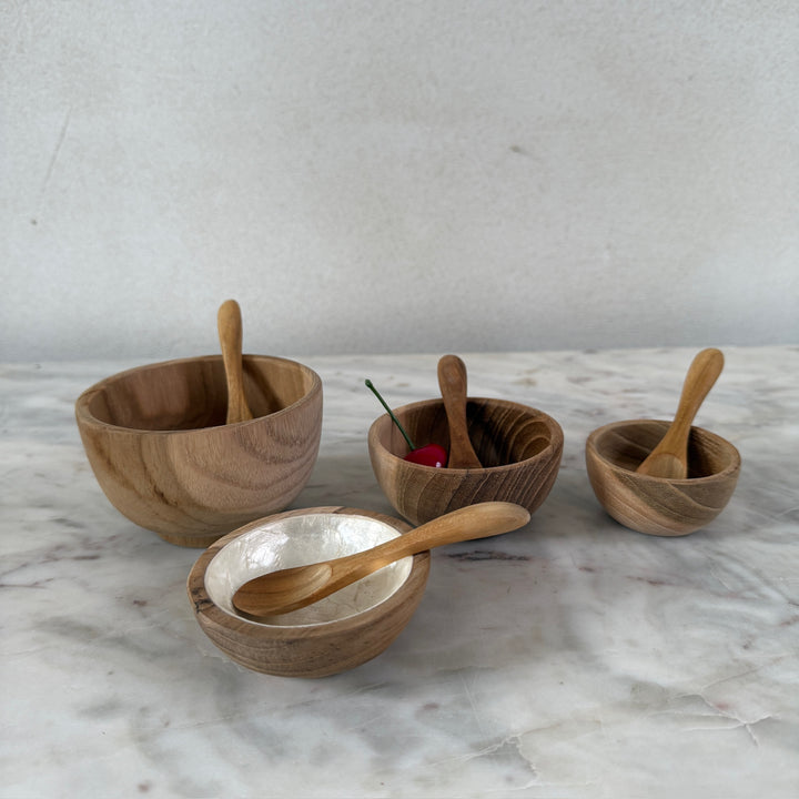 Small Teak Wood Bowls
